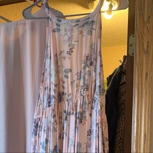 Torrid baby pink dress with floral design